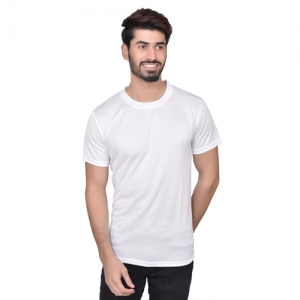 White Dry Fit Round Neck T Shirt Manufacturers Manufacturers in Andaman and Nicobar Islands