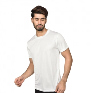 White Dry Fit Round Neck T Shirt Manufacturers Manufacturers in Andhra Pradesh